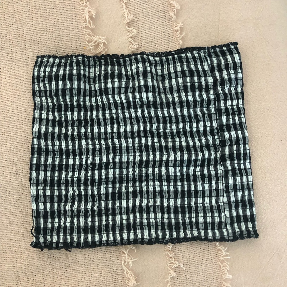 Brandy Melville gingham tube top